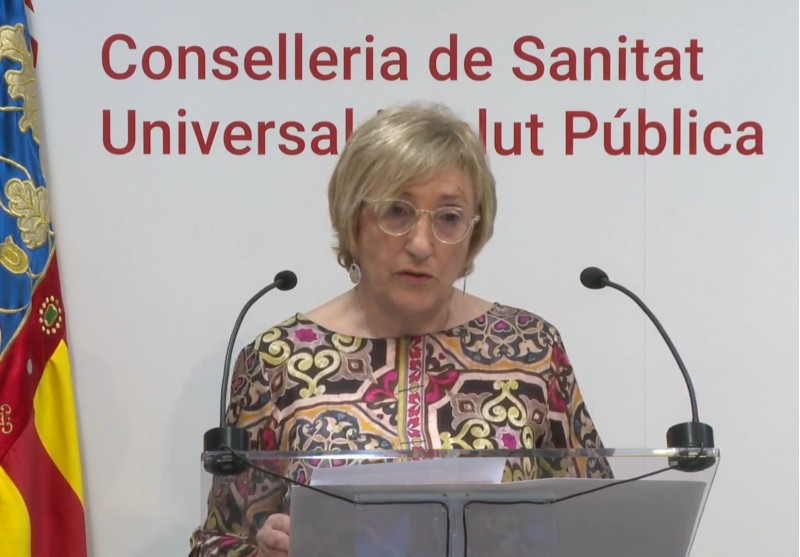 La Consellera Ana Barceló en una compareixença anterior, hui no ha fet roda de premsa en directe. 