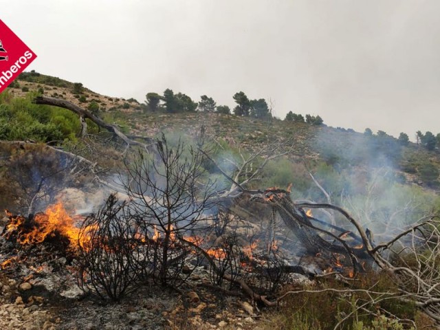 Imatge de l'incendi en Serelles 
