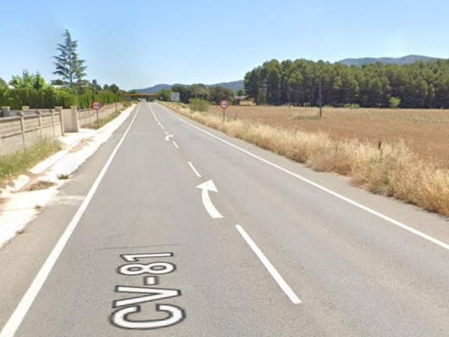 Carretera de l'accident. Imatge de Google Maps