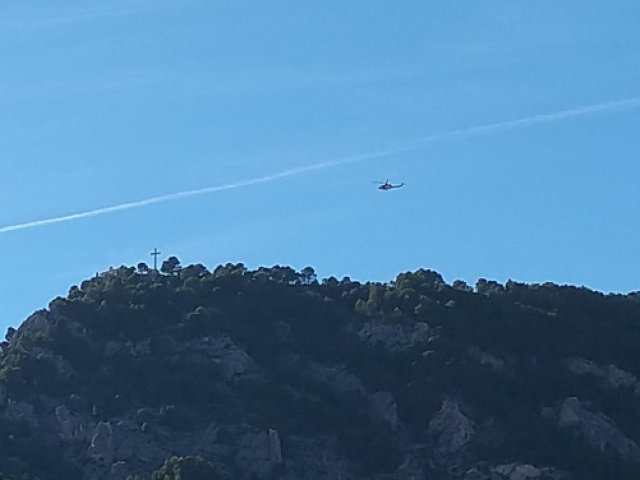 Helicòpter que ha sobrevolat Alcoi / AM