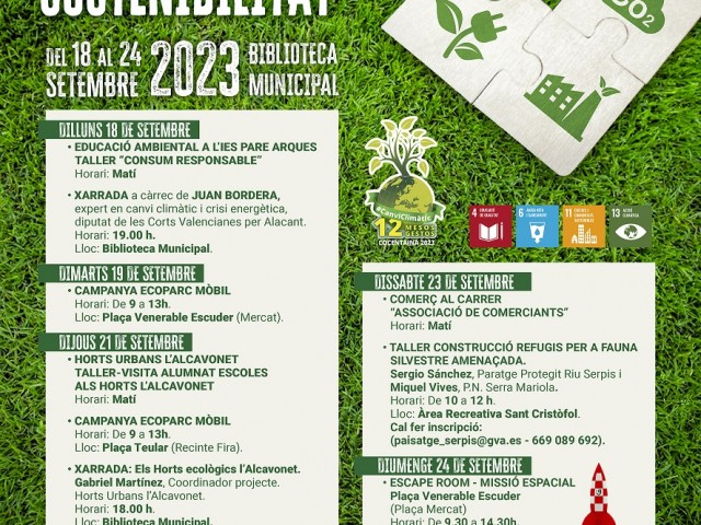 Cocentaina celebra les Jornades cap a la Sostenibilitat en una aposta per l&rsquo;ecologia i pol&iacute;tiques verdes