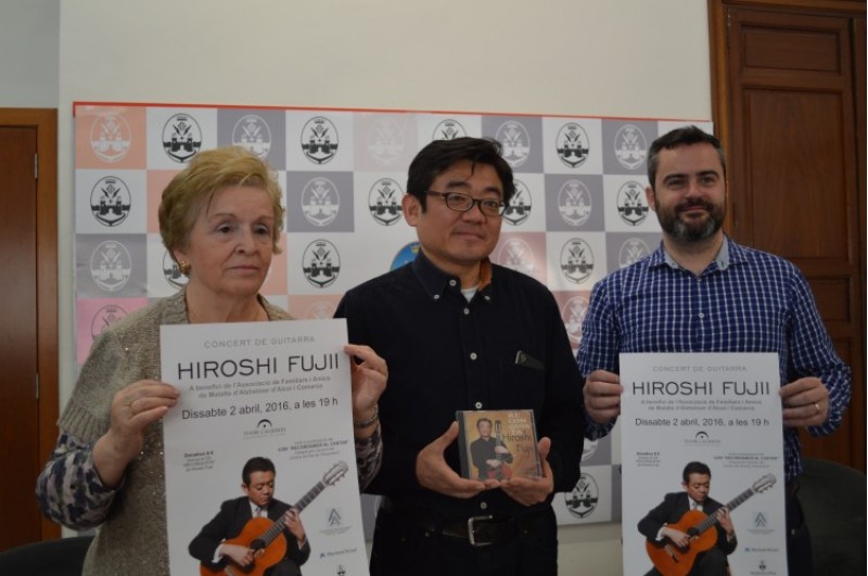 Mila García, Hiroshi Fujii i Raül Llopis a la presentació del concert / R. Lledó