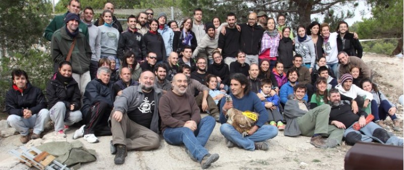 Els participants de l'experiència, amb un voltor /AM