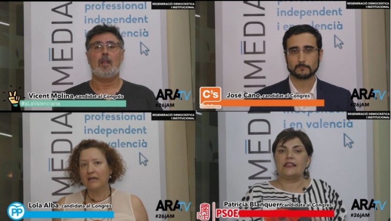 Els candidats durant el bloc de regeneració democràtica / AM
