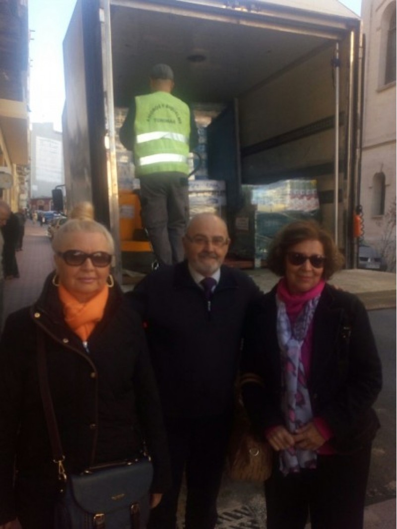 Amb el responsable de Cáritas Alcoi, sr Tortosa