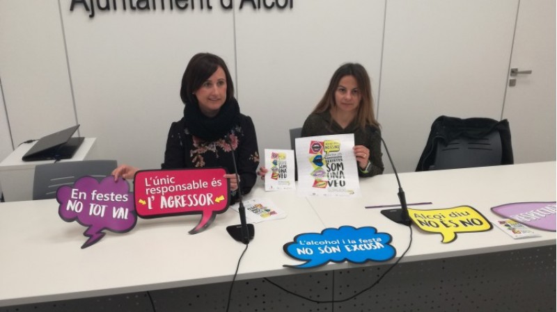 La regidora Aroa MIra i la tècnica d'igualtat Ruth Tomas, presenten la campanya/AM