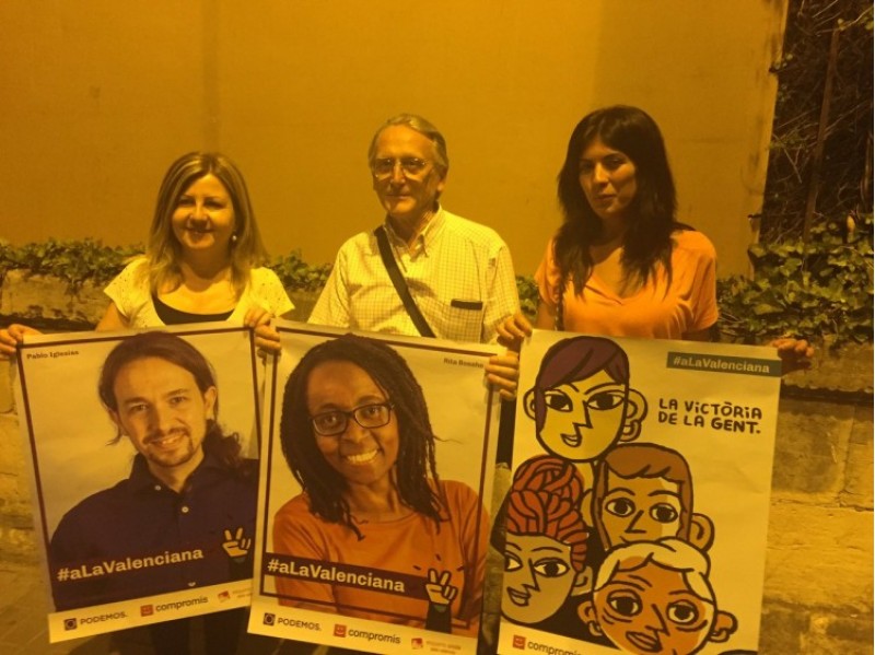 La candidata al Senat Vicenta Jiménez, de Podem, dins la coalició A la Valenciana