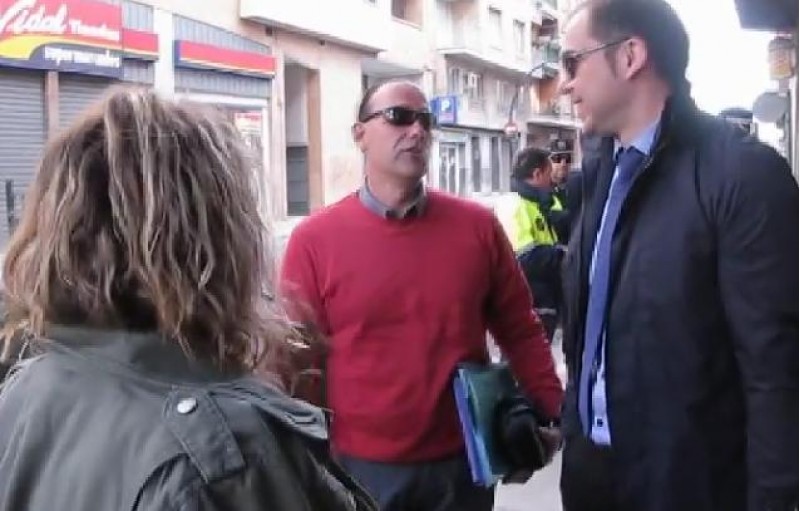 Guerrero, de roig, el dia de la seua declaració al jutjat 4 d'Alcoi /AM