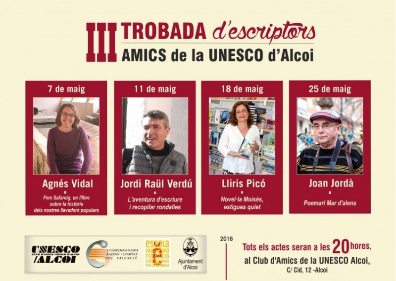 El Club d'Amics de la UNESCO d'Alcoi celebra la III Trobada d'escriptors 