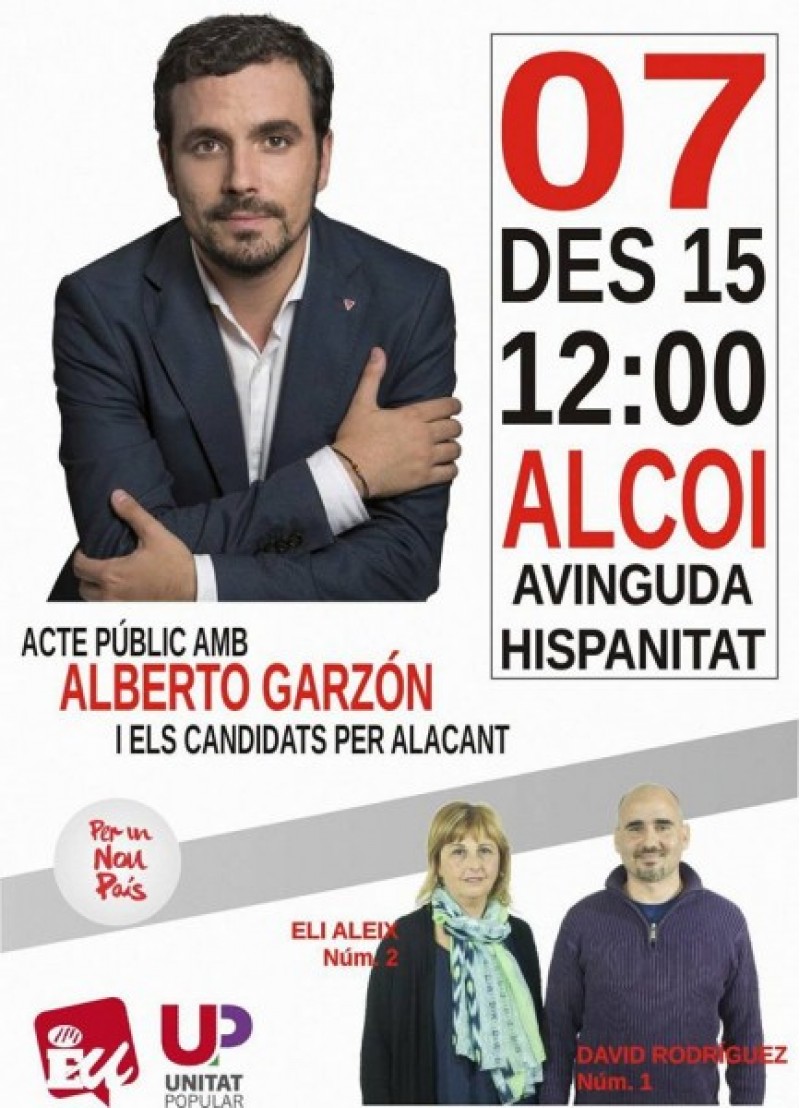 Garzón, d'EU-UP a Alcoi