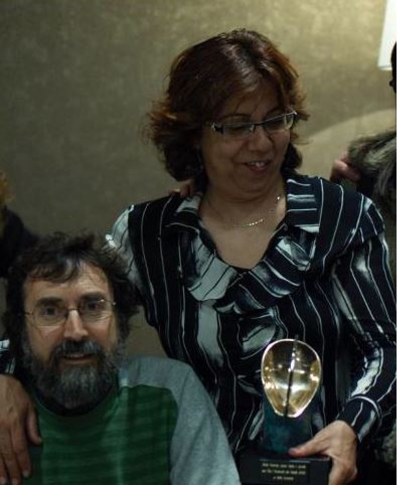 Alexander Agulló i Mila Llorens en els premis de 2008 / Amics de Joan Valls 