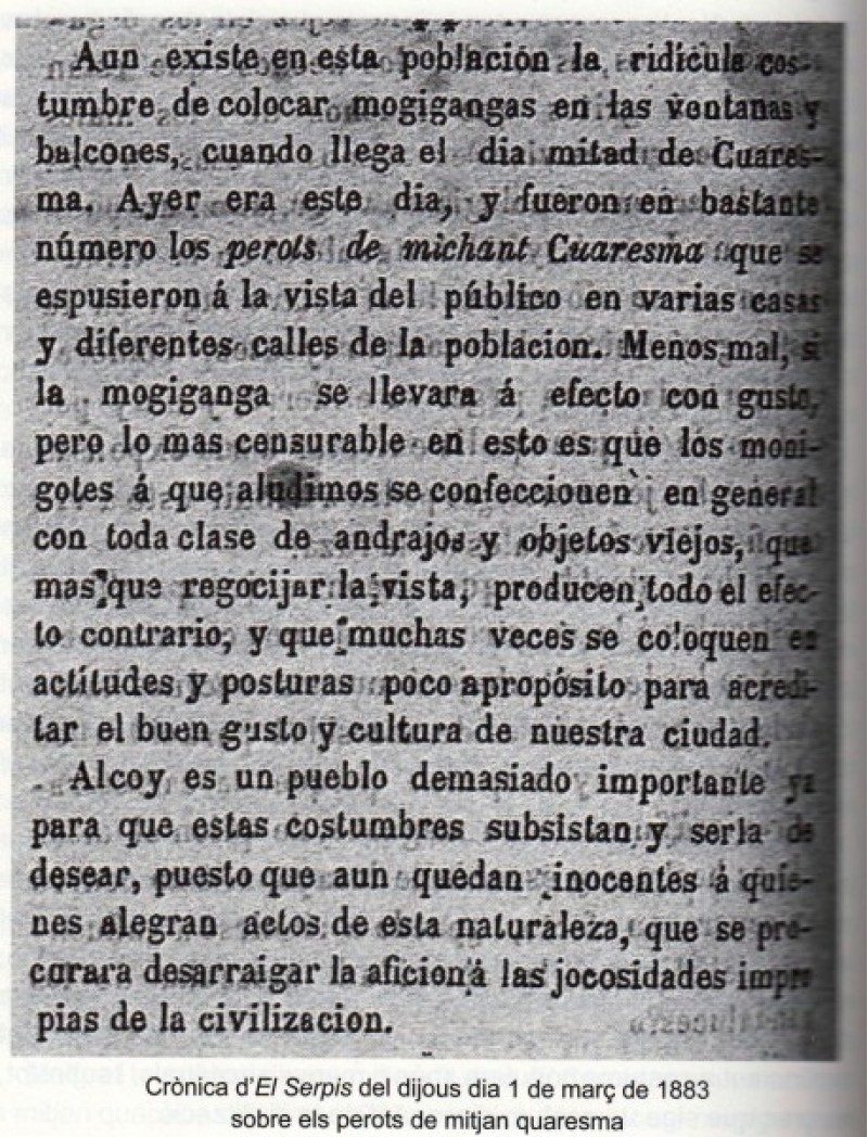 Article de Francesc Jover, per a ARAMULTIMEDIA sobre els 'Perots', els Nanos que se celebraven a Alcoi