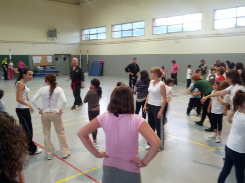El gimnàs del Serra de Mariola acull aquest taller./ AM