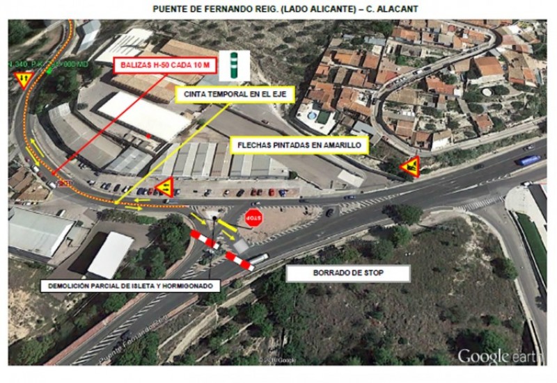 Plànol de com quedaran els canvis de trànsit provisionals 