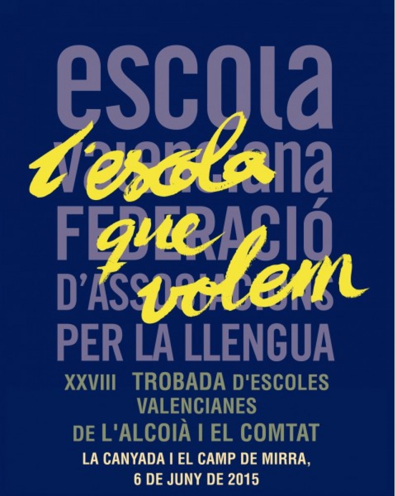 Cartell de la 28a edició de les Trobades d'Escoles Valencianes a la nostra comarca./ AM