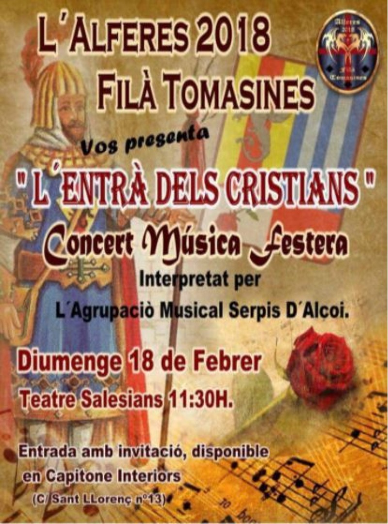 L'alferesia de les Tomasines d'Alcoi celebra un concert de música festera