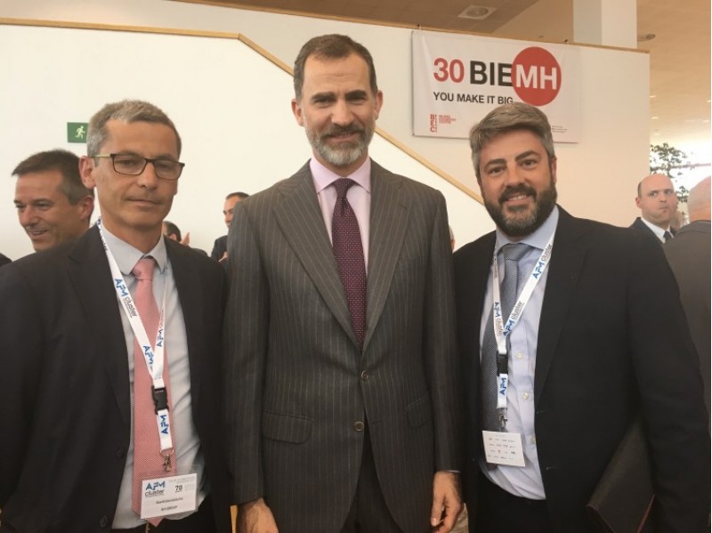 El gerent de Foradia, Pablo de Gracia, amb el rei Felip VI