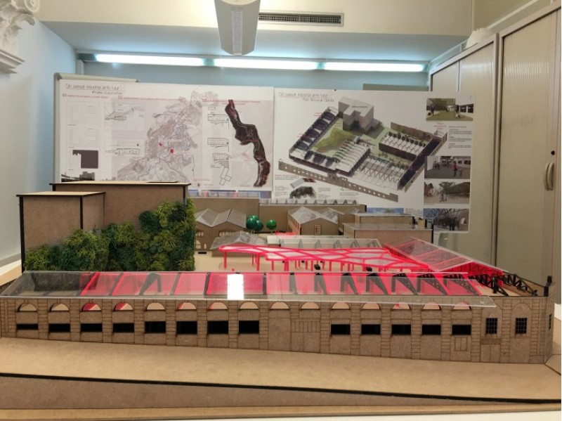 Maqueta del projecte a l'Illa de Rodes, per part del govern municipal