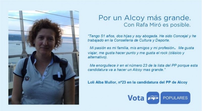 Loli Alba era la número 23 de la llista del PP