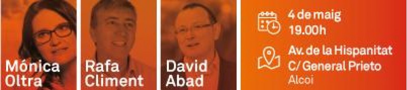 Mònica Oltra presentarà David Abad i els candidats comarcals dilluns 4 a Alcoi
