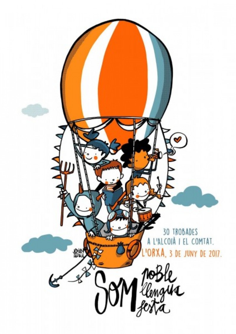 Cartell de la 30a edició de la Trobada d'Escoles Valencianes de l'Alcoià i el Comtat./ AM