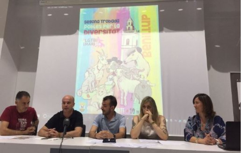 José Angel Ferrando, Javi Navarro, Jordi Jiménez, Diana Sanus i Aroa Mira a la presentació de les Trobades / R. Lledó