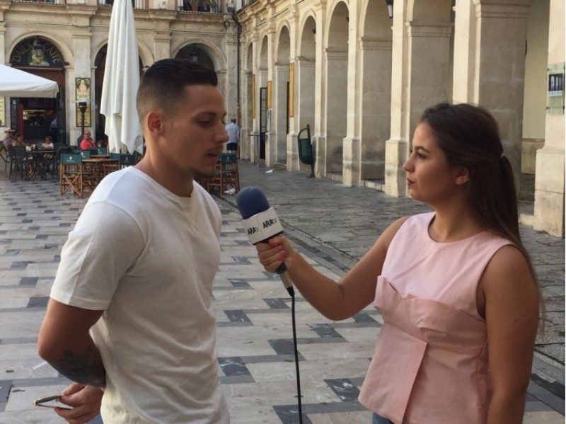 Moment de l'entrevista amb AM 