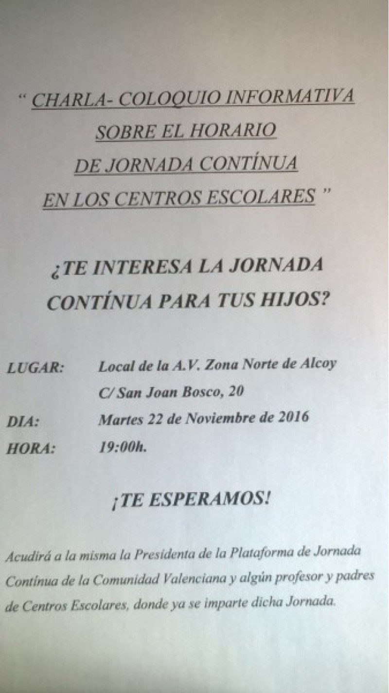La cita és en l'associació de veïns de la zona nord