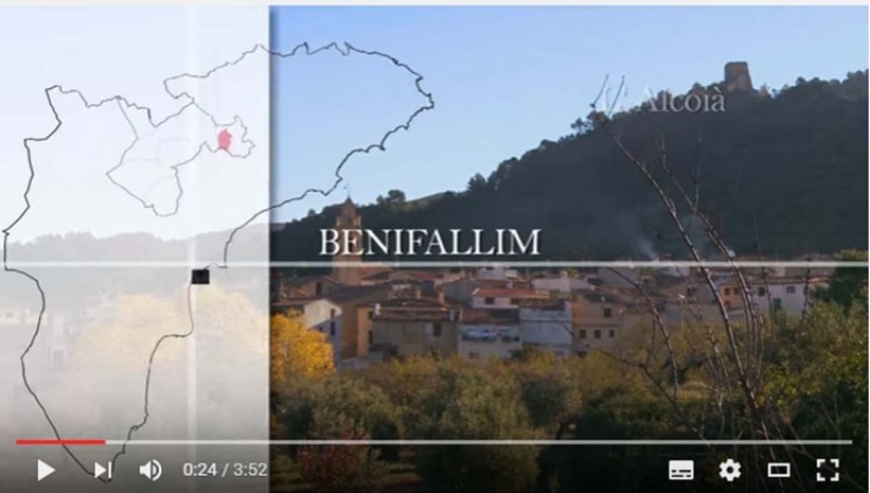Un moment del vídeo de la Diputació d'Alacant sobre Benifallim