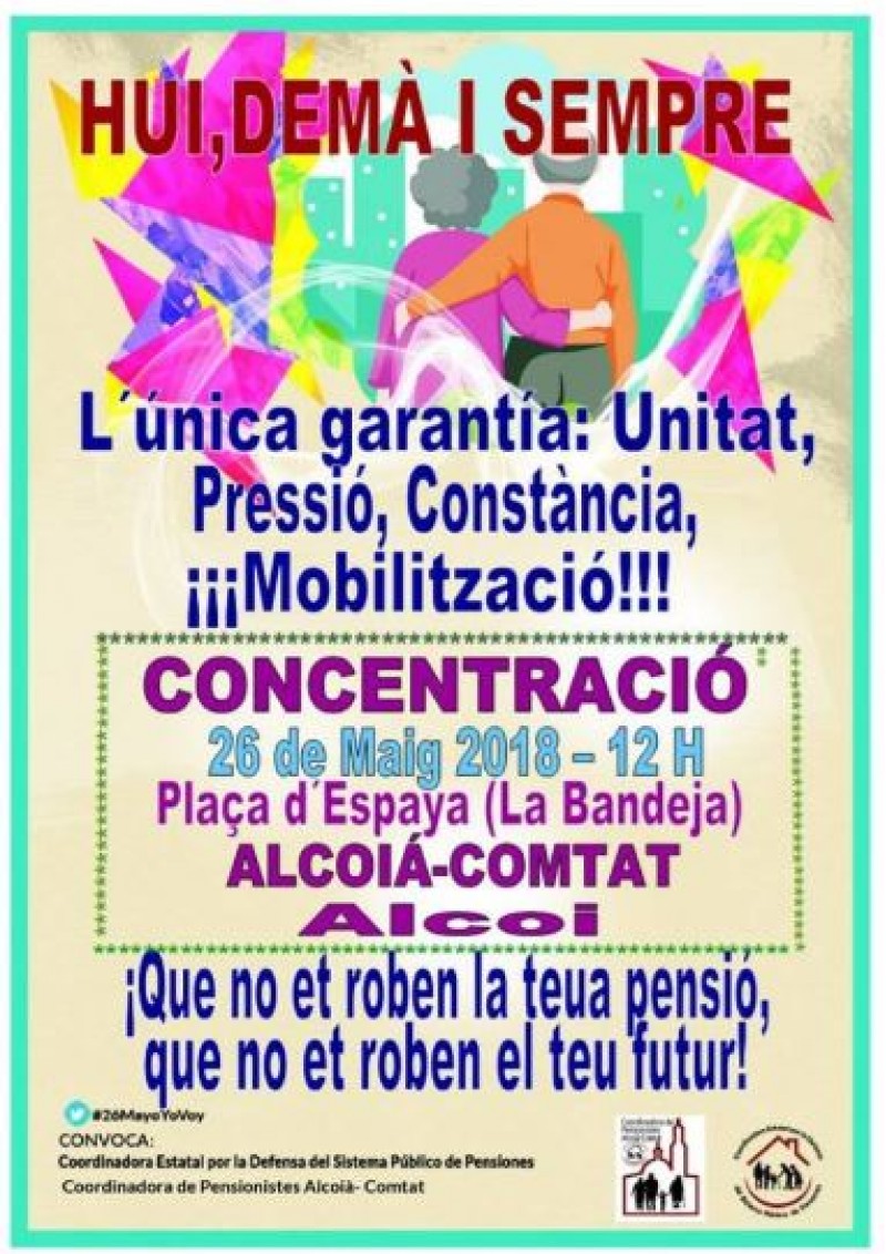 Opinió de Antonio Matarredona, membre de la Coordinadora de pensionistes de L'Alcoià i El Comtat