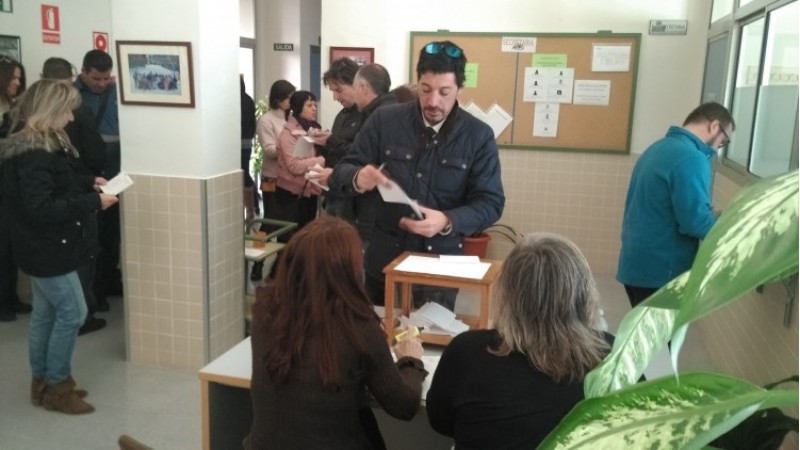 Un moment de les votacins al col·legi Horta Major/AM