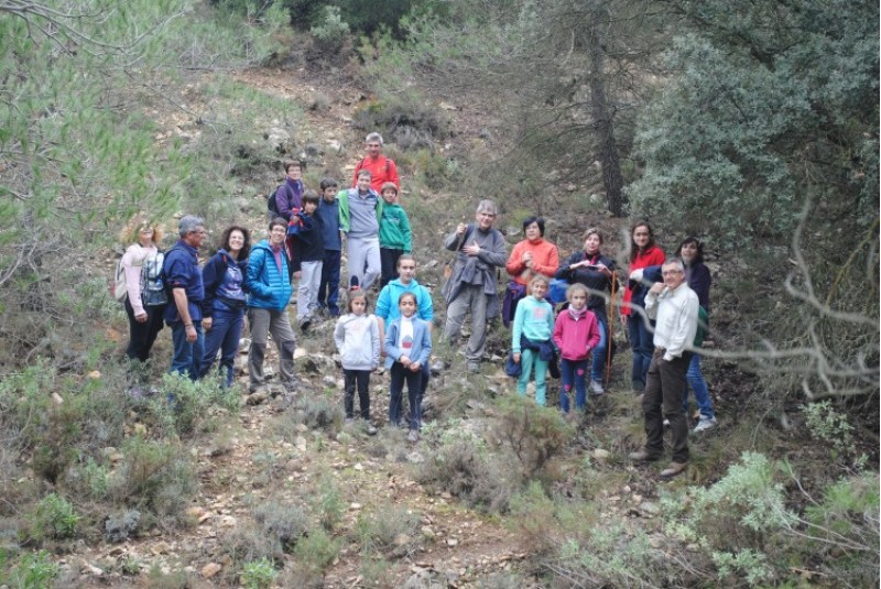 Representants d'alguns municipis a El Camí del Peix a l'altura de Benifallim / Ajuntament Alcoi