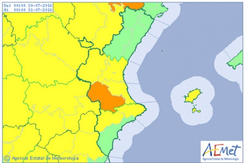 Previsió d'AEMET per al 30 de juliol