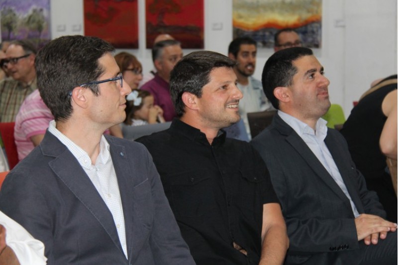 Natxo Gómez, David Cerdán i Toni Francés moments abans de començar l'acte. / SG