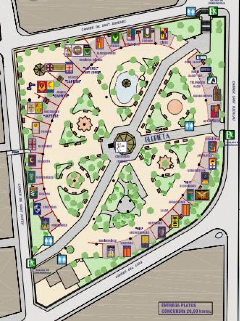 Distribució de les filaes a la Glorieta/ASJ