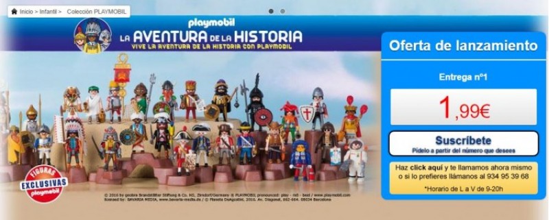 Publicitat de playmobil i Planeta de Agostini