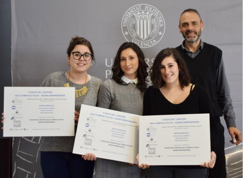 Tres alumnes de l’IES Cotes Baixes guanyadores del ‘ideaT UPV Campus d’Alcoi-Àgora Emprenedors’ / UPV