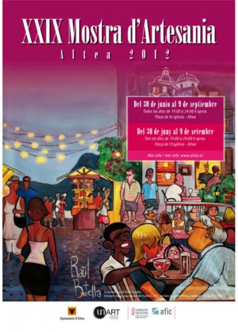Cartell de la Mostra d'Artesania d'Altea, obra de Raül Botella./ AM