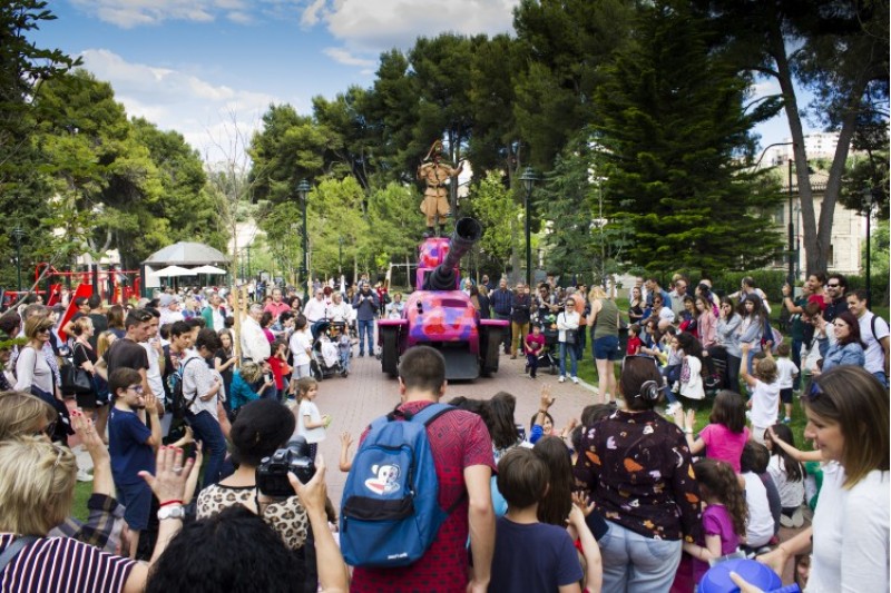 Una de les obres a Cervantes el dimecres 30 de maig / Mostra