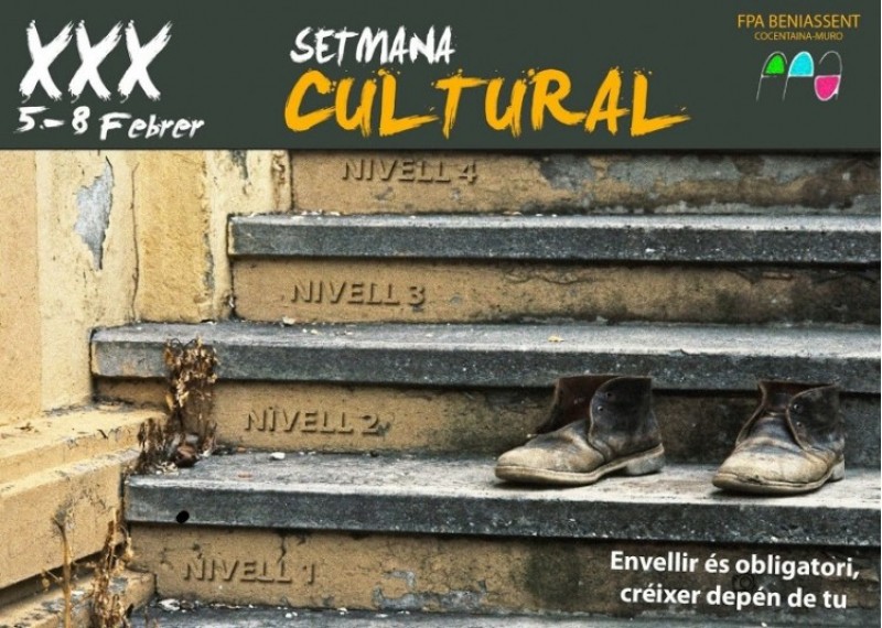 XXX setmana cultural de la mà de FPA Beniassent Cocentaina-Muro / Cartell