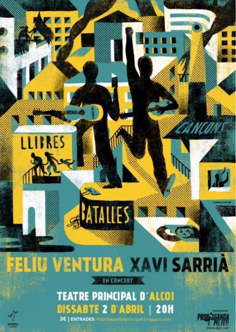 Xavi Sarrià i Feliu Ventura recorden a Ovidi Montllor i altres autors al Teatre Principal d'Alcoi 