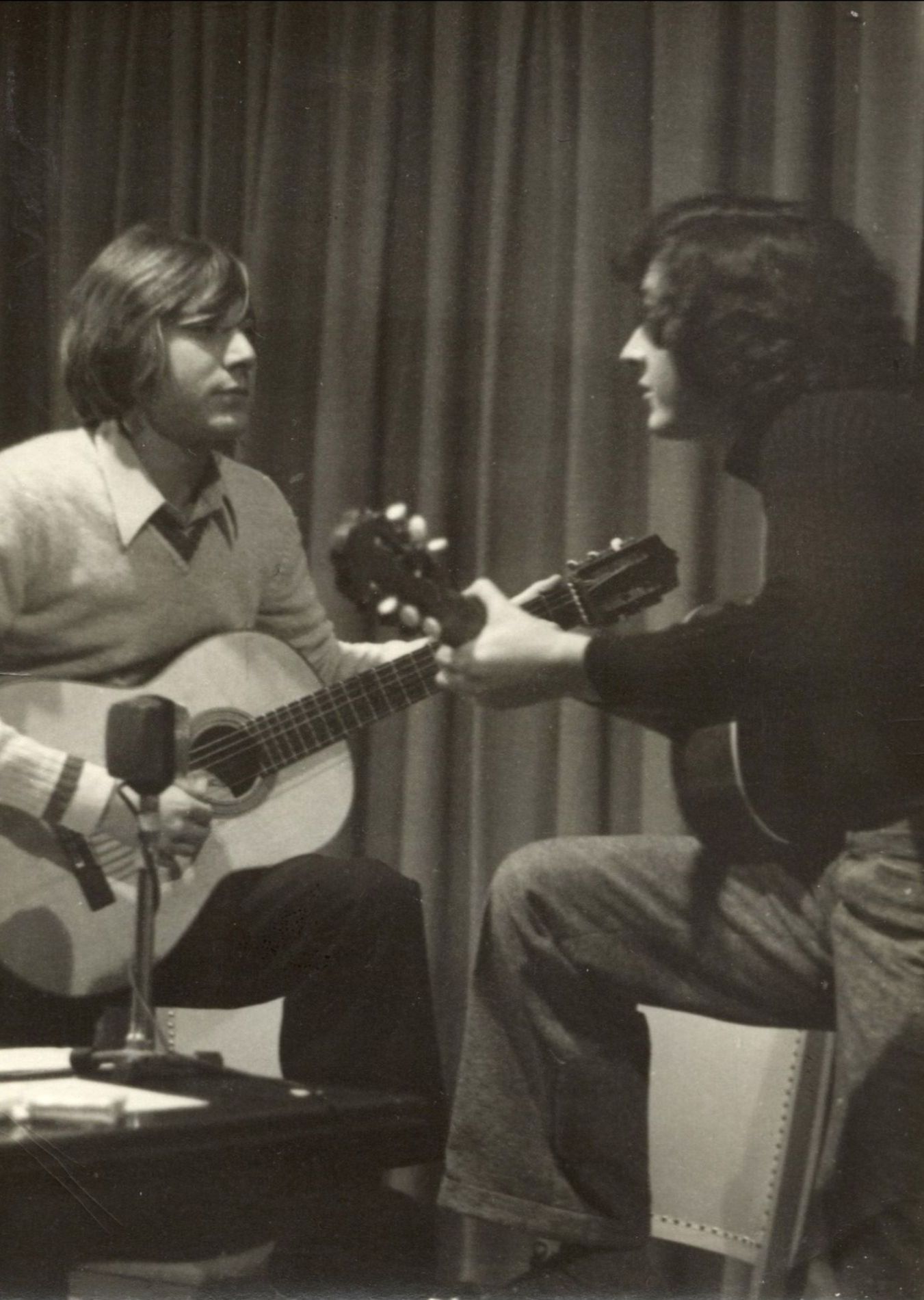 Jordi Gil i Francesc Moisés en una imtage de 1970, facilitada per COM. 