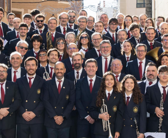 Membres de la Unió Musical de Muro.