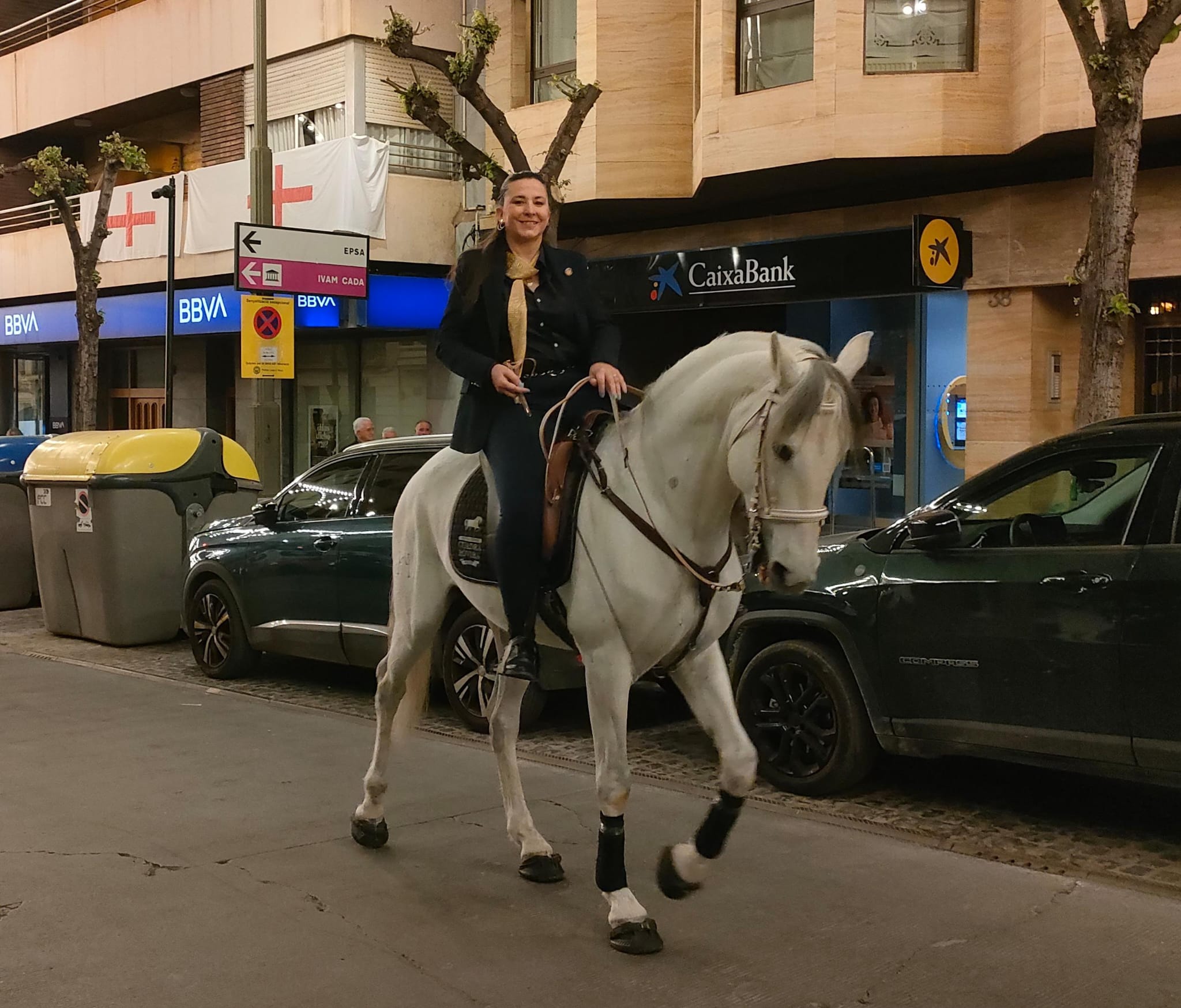 Almudena Pastor, moments abans de l'Entradeta dels Marrakesch
