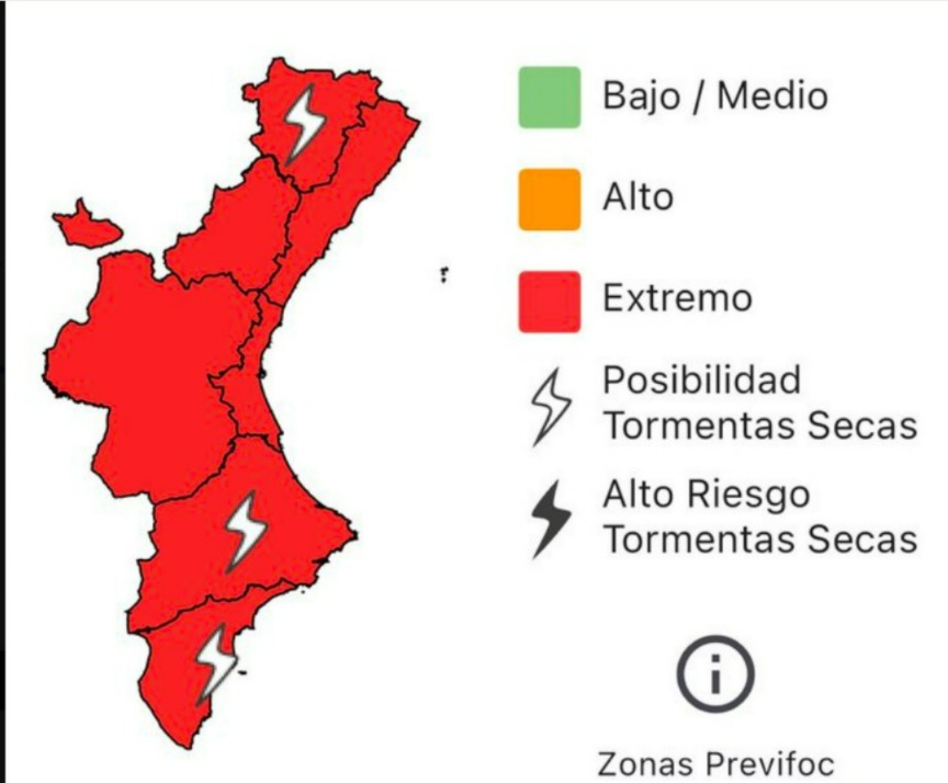 Risc extrem d'incendis forestal