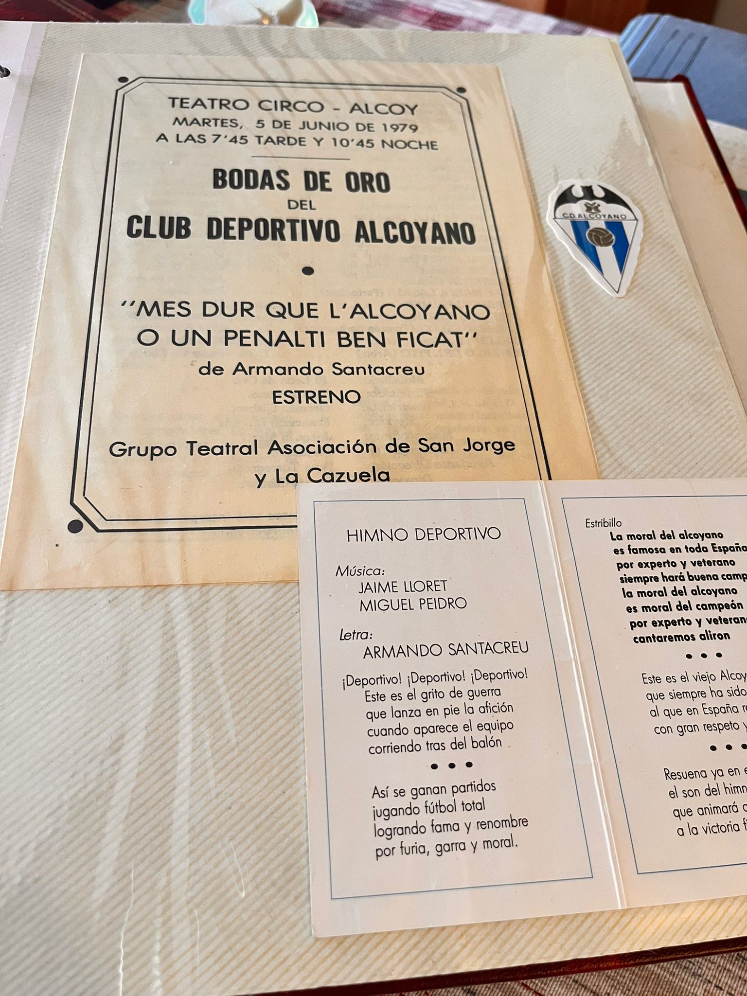 Armando Santacreu també va crear l'himne de l'Alcoyano