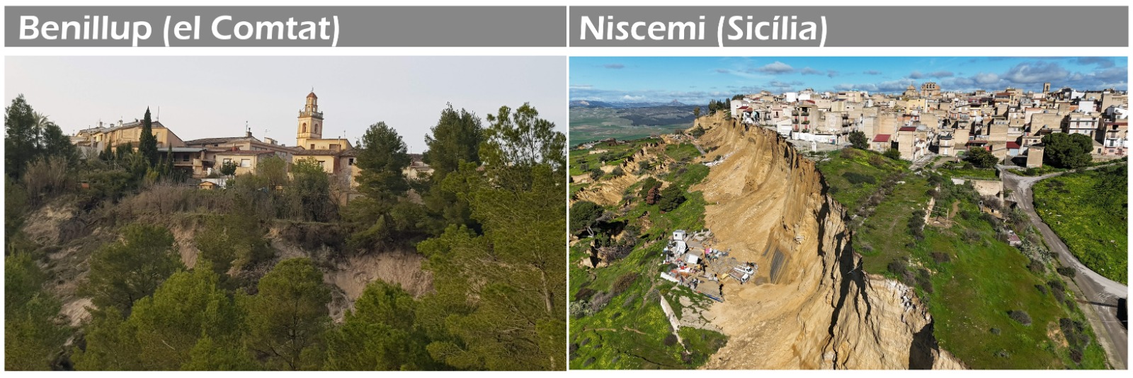 Comparativa entre el barranc de Caraita a Benillup i el que ha ocorregut a Niscemi (Sicilia)