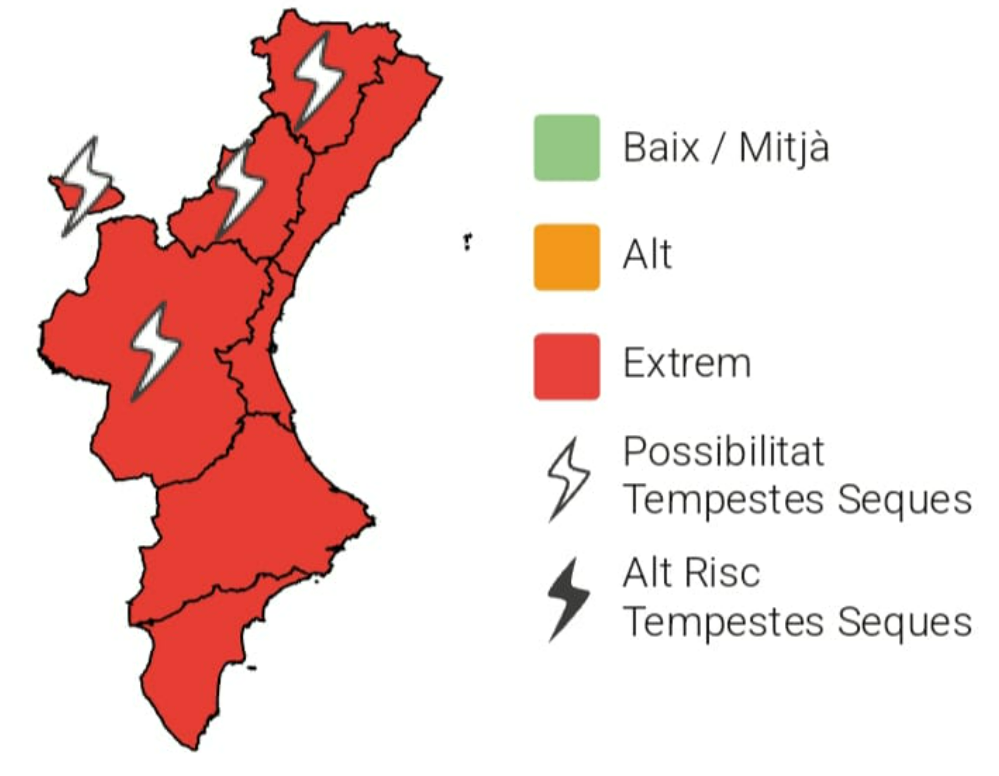 Risc extrem d'incendis forestals