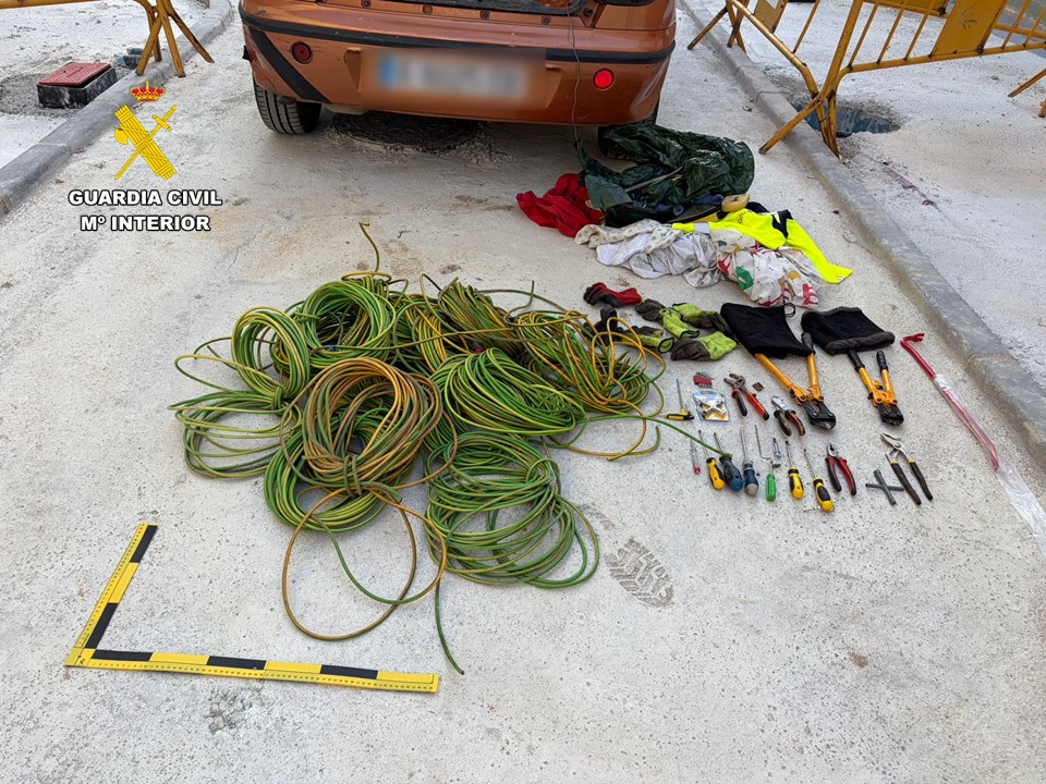 Material confiscat en la detenció. 