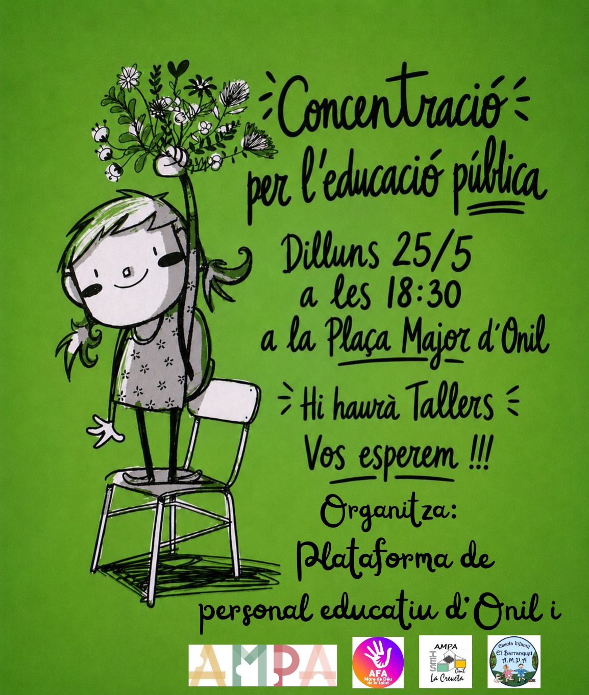 Manifestació a Onil